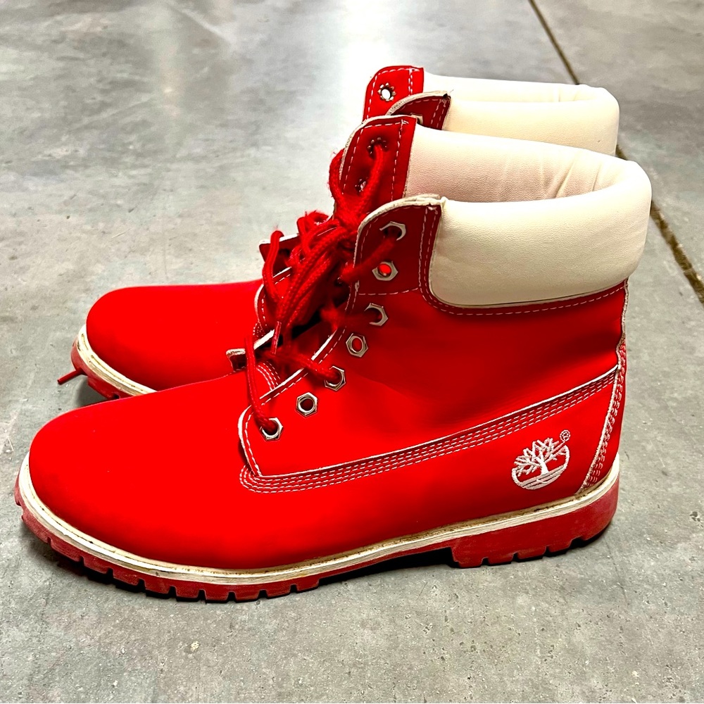 Timberland 6" Premium Red / White